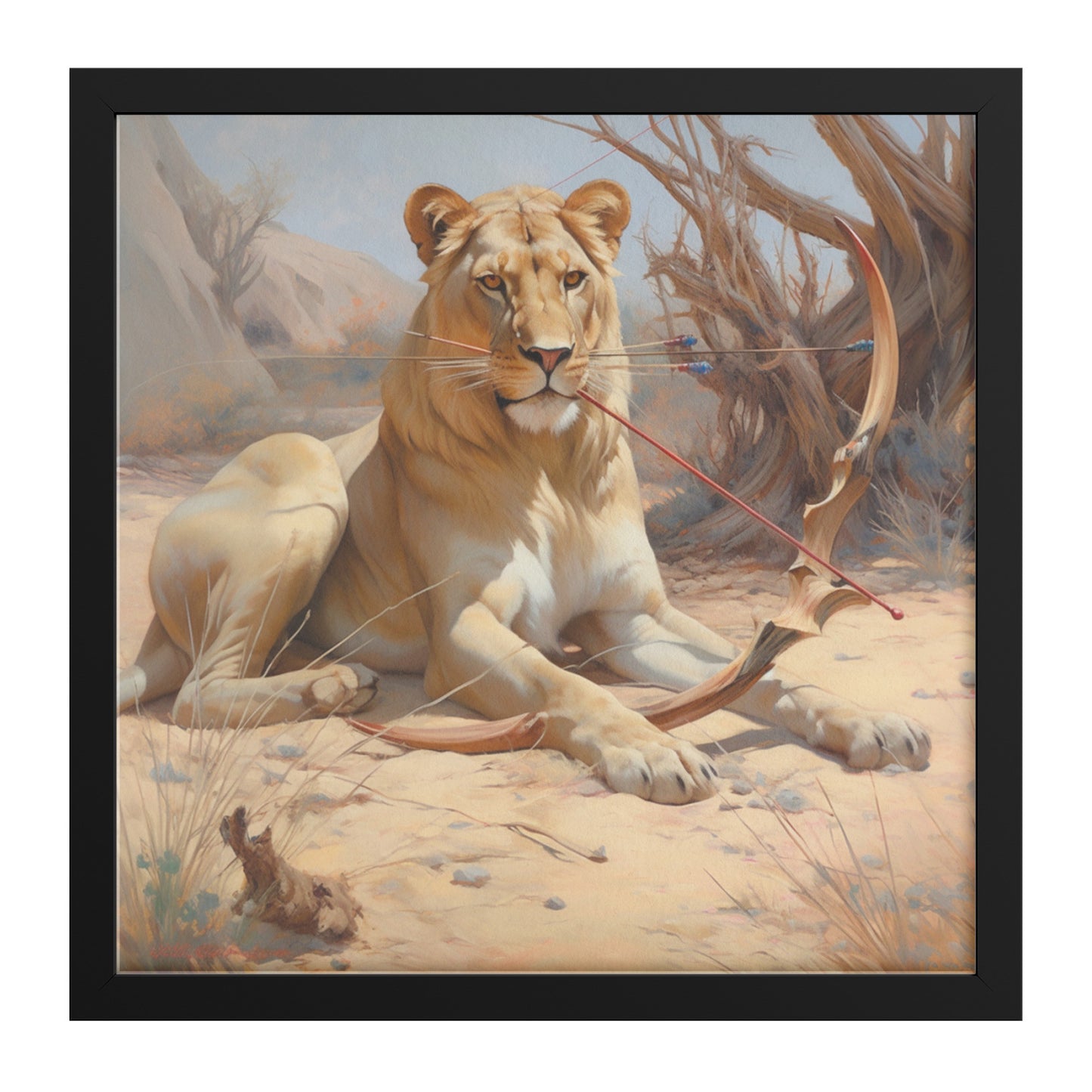 Guardian of the Grasslands: The Lion's Standoff