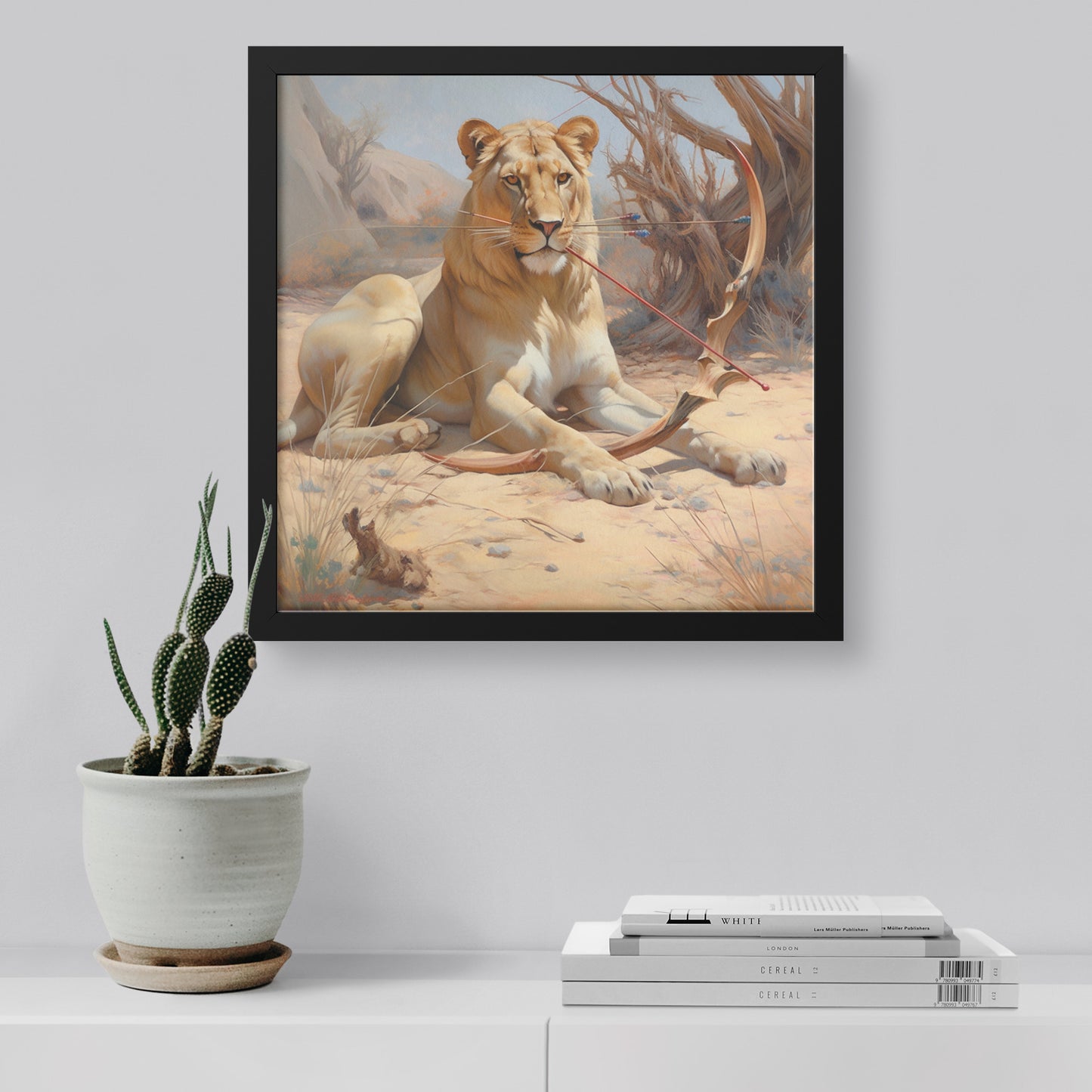 Guardian of the Grasslands: The Lion's Standoff