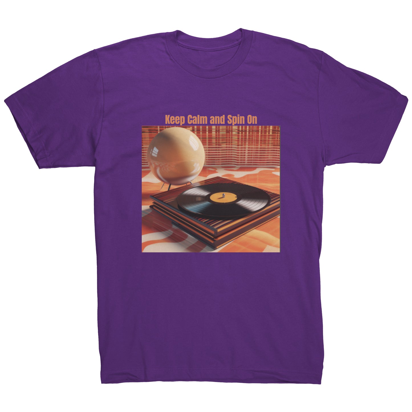 Keep Calm and Spin On (orange)
