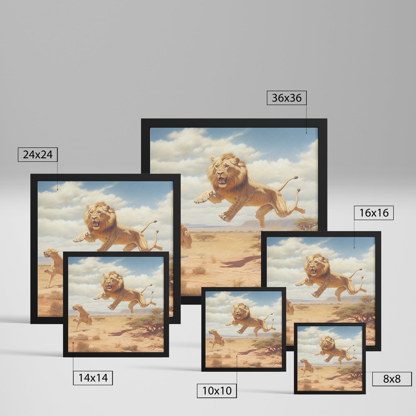 Predatory Pride: Lions Launching an Attack