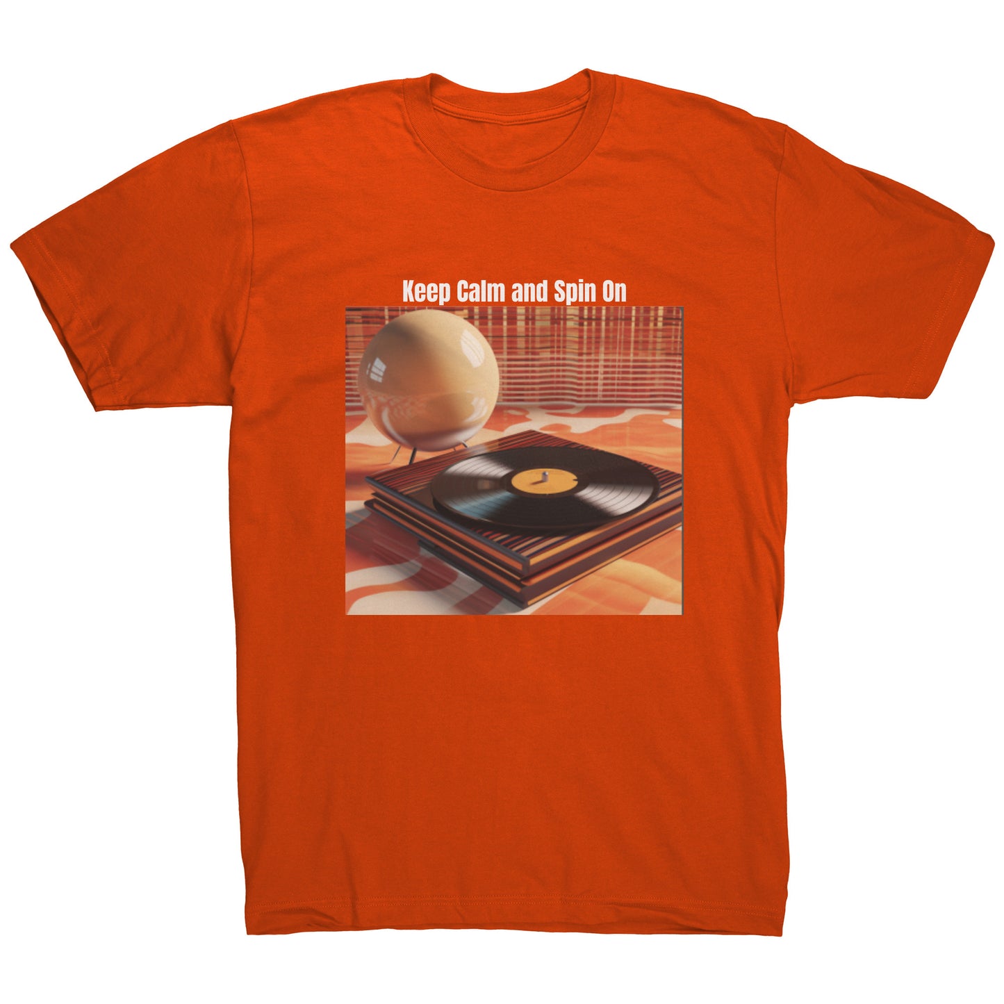 Keep Calm and Spin On (Retro Style)