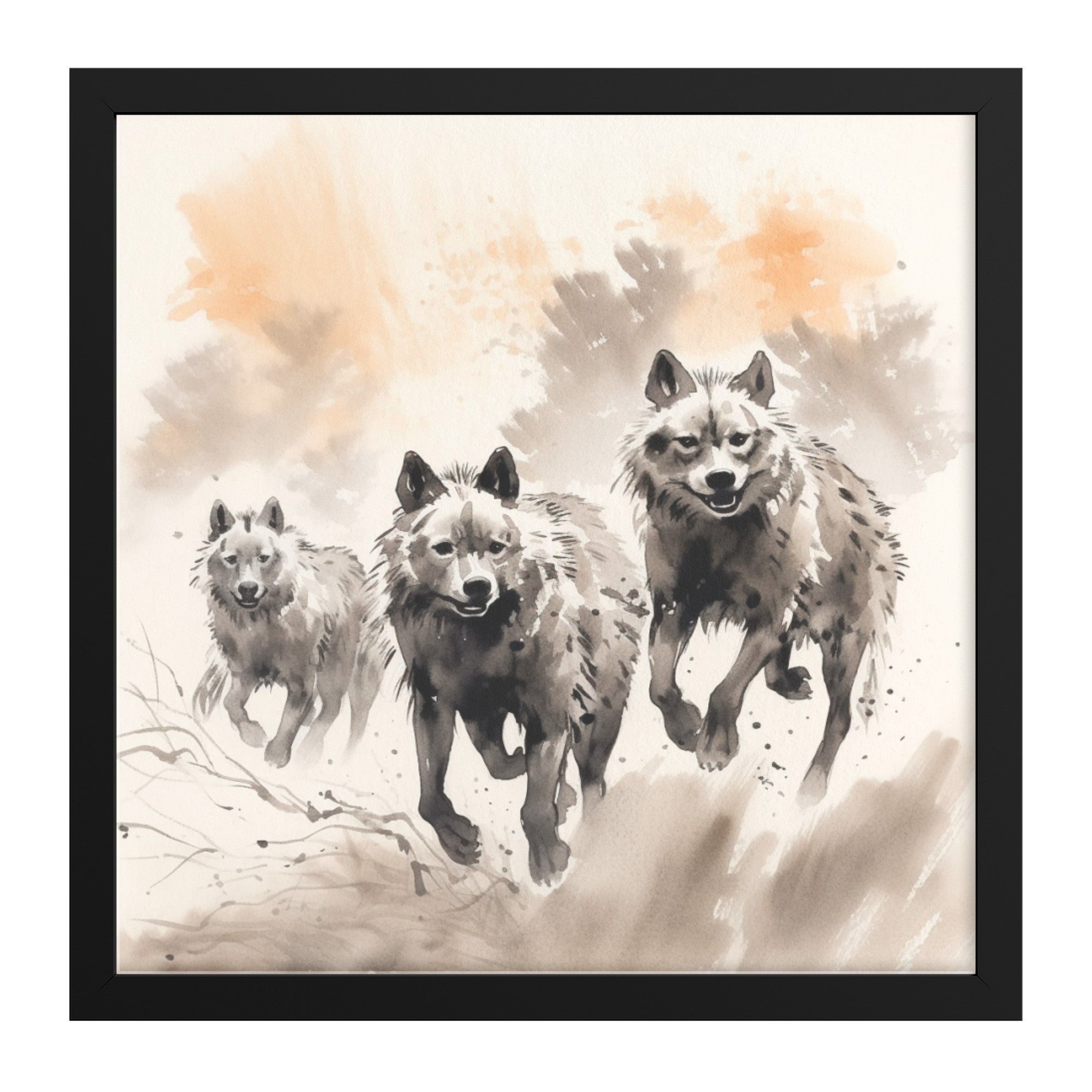 Wolf Shadow Pack Shadow Pack: The Sumi-e Wolves – The Timeless Treasures Gallery